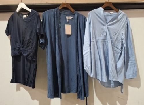 20 X BRAND NEW MIXED MAMALICIOUS CLOTHING LOT TO INCLUDE GREY PANTIES - WOVEN TOPS - KNITTED TOPS - JUNE TOP ETC ALL IN VARIOUS SIZES