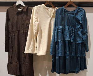 20 X BRAND NEW MIXED MAMALICIOUS CLOTHING LOT TO INCLUDE TEEL DRESS - MESH MAXI DRESS - SHIRT DRESS - ZIPPED FLEECE ETC ALL IN VARIOUS SIZES