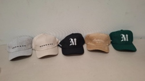 30 X BRAND NEW MENNACE BASEBALL CAPS IN VARIOUS COLOURS GREY-BLACK-BROWN-BEIGE-GREEN (SEE PICTURES) ONE SIZE