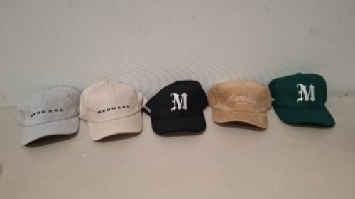 30 X BRAND NEW MENNACE BASEBALL CAPS IN VARIOUS COLOURS GREY-BLACK-BROWN-BEIGE-GREEN (SEE PICTURES) ONE SIZE
