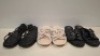 40 X BRAND NEW MIXED SHOE LOT TO INCLUDE PADDED TIE UP SANDALS - PADDED FLIP FLOP SANDALS - TWISTED TOE POST FLAT SANDALS - ROPE SANDALS ETC IN VARIOUS SIZES