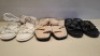 40 X BRAND NEW MIXED SHOE LOT TO INCLUDE PADDED TIE UP SANDALS - PADDED FLIP FLOP SANDALS - TWISTED TOE POST FLAT SANDALS - ROPE SANDALS ETC IN VARIOUS SIZES