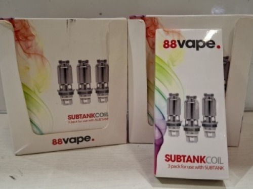 100 X BRAND NEW PACKS OF 3 88VAPE SUB TANK COILS
