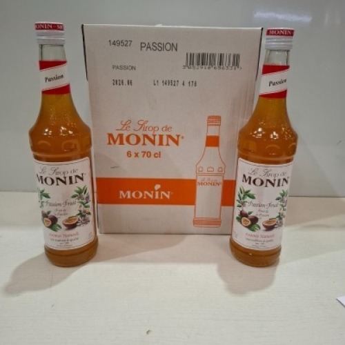 40 X BRAND NEW MONIS PASSION FRUIT SYRUP 70CL IN DATE TILL 06 / 2026