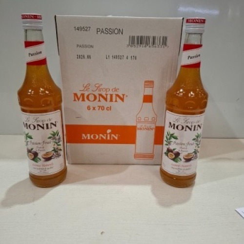 40 X BRAND NEW MONIS PASSION FRUIT SYRUP 70CL IN DATE TILL 06 / 2026