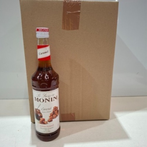 48 X BRAND NEW MONIS CARAMEL SYRUP 70CL IN DATE TILL 10 / 2026