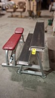 2 X GYM EQUIPMENT CONTAINING 1 KETTLEBELL RACK WITH ADJUSTABLE WEIGHT BENCH