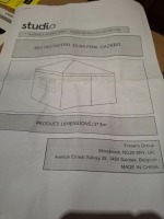 1 X BRAND NEW STUDIO GAZEBO IN PINK IN SIZE 3X3M