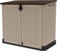 1 X KETER STORE IT OUT MIDI IN SIZE 138.8WX75.7DX20.1H CM IN ONE BOX (NOTE - CUSTOMER RETURNS)