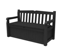 1 X KETER 70G STORAGE BENCH IN BLACK IN SIZE 135.3L X 77.3W X 19.5H IN ONE BOX (NOTE - CUSTOMER RETURNS)