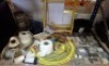 45 X PIECE MIXED LOT TO INCLUDE 8 M2 UNDERFLOOR HEATING - 7X PART ROLLS OF ELECTRIC CABLES IN VARIOUS SIZES - VARIOUS BRAND NEW SINGLE AND DOUBLE SOCKET AND SWITCHES - BULBS - METAL CABLE RUNNER STAND ETC