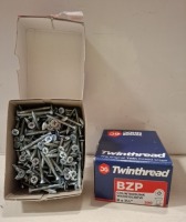 18 X BRAND NEW JOHN GEORGE TWIN THREAD BZP COUNTERSUNK WOODSCREWS - SIZE 4.0X40MM