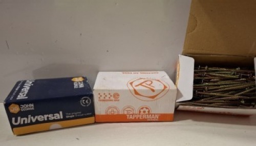 20 X BRAND NEW MIXED SCREW LOT TO INCLUDE TAPPERMAN SCREWS 5.0X90MM - JOHN GEORGE SCREWS SIZE 5.0X80MM - 100 SCREWS PER BOX