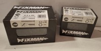 28 X BRAND NEW FIXMAN HARDWARE FIXING WOODSCREWS SIZE 4.5X40MM - 4.5X25MM - 3.5X 30MM - 200 SCREWS PER BOX