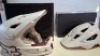 2 X PIECE BRAND NEW BIKE HELMET LOT CONTAINING 1 X FOX RAMPAGE HELMET IN WHITE /PURPLE IN SIZE SMALL - RRP &pound;68 - 1 X FOX RACING SPEEDFRAME HELMET IN VINTAGE WHITE IN SIZE LARGE - RRP &pound;97 - TOTAL RRP FOR LOT &pound;165