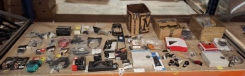 FULL BAY OF MIXED BIKE PARTS / ACCESSORIES LOT CONTAINING SHIMANO CASSETTE SPROCKET - CODE (CS - HG710 - 12 ) , RYDER INNOVATION SLYDER - 4UP STORAGE SYSTEM , VHS VELOCITY HUCKING SYSTEMS SLICONE SOUND DAPENING TAPE 350 MM , CLARKS CASSETTE FOR ROAD / HYB