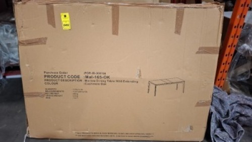 1 X MARLOW DINING TABLE 1650 EXTENDING IN CASHMERE OAK (NOTE - CUSTOMER RETURNS)