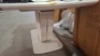 1 X LAZZARO DINING TABLE EXT 1600/2000 IN LIGHT GREY WITH 2 CHAIRS IN GREY AND WHITE (NOTE - ORIGINAL TOP IS DAMAGED / COMES WITH A SPARE TOP) - 2