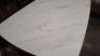1 X MARBLE TOP DINING TABLE IN WHITE (NOTE CRACK ALL THE WAY THROUGH THE LEFT SIDE ON THE MARBLE ONLY PLEASE SEE PICTURE) - 2