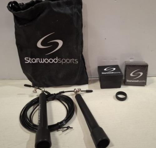 1000 + BRAND NEW MIXED LOT CONTAINING SILICONE WEDDING RING IN BLACK [20.68MM] AND PRO SPEED ROPE IN BLACK IN 4 TRAYS