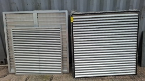 7 X ALUMINIUM VENT PANELS 140X140CM