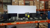 FULL BAY MIXED IT LOT TO INCLUDE DELL MONITORS - ACER MONITORS - AVAYA PHONES - KEYBOARDS - SHREDDER - LAPTOP BAGS - MICE - ETC