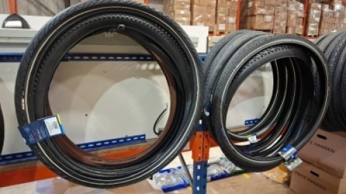 14 X BRAND NEW SCHAWBLE MARATHON 28X1.75 , NUTRAK ZILENT WITH PUNCTURE BELT AND REFLECTIVE STRI[E 700X47 TIRE , XLC MOUNTAIN X 29X2.10 , SMART SAM 29X2.35 ETC