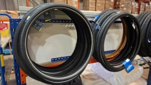 13 X BRAND NEW NUTRAK ZILENT WITH PUNCTURE BELT AND REFLECTIVE STRIPE 700 X 47 TIRE , PANARACER 700X28C , SMART SAM 27.5X2.25 , KWICK SEVEN-5 27.5X1.75 ETC