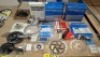 HALF A BAY OF MIXED BIKE PARTS / ACCESSORIES LOT CONTAINING REAR CASSETTES , SHIMANO HYDRAULIC DISC BRAKE - BL-MT200 / BR - MT200 , SHIMANO DISC BRAKE ROTOR 220MM , SYSTEM EX ADJUSTABLE STEM , SHIMANO BRAKE HOSE 1700 MM ETC