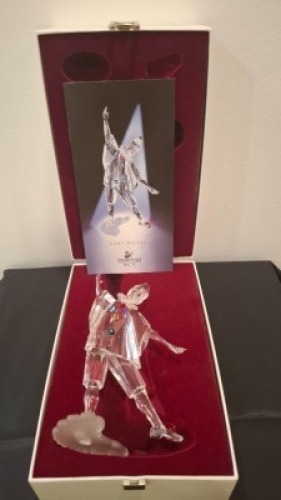1 X SWAROVSKI CRYSTAL 1999 MASQUERADE PIERROT FIGURINE COLLECTOR'S ITEM - RRP &pound;150 - (NOTE COMES FROM PRIVATE COLLECTOR / VIEWING IS ADVISED)