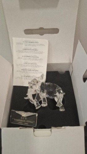 1 X SWAROVSKI CRYSTAL 1993 INSPIRATION AFRICAN ELEPHANT ANNUAL EDITION - RRP &pound;230 (NOTE COMES FROM PRIVATE COLLECTOR / VIEWING IS ADVISED)