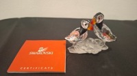1 X SWAROVSKI PUFFINS GLASS FIGURINE COLLECTOR'S ITEM - RRP &pound;150 - (NOTE COMES FROM PRIVATE COLLECTOR / VIEWING IS ADVISED)