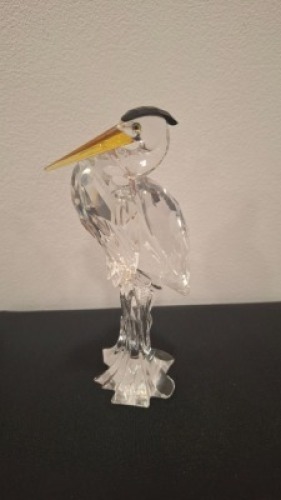 1 X SWAROVSKI HERON GLASS FIGURINE COLLECTOR'S ITEM - RRP &pound;150 - (NOTE COMES FROM PRIVATE COLLECTOR / VIEWING IS ADVISED )