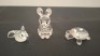 3 X PIECE SWAROVSKI GLASS FIGURINES LOT CONTAINING 1 X RABBIT MOTHER - RRP &pound;50 , 1 X BUNNY RABBIT - RRP &pound;55 , 1 X TURTLE - RRP &pound;55 COLLECTOR'S ITEMS - TOTAL RRP &pound;&pound;160 - (NOTE COMES FROM PRIVATE COLLECTOR / VIEWING IS ADVISED) - 2