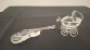 2 X PIECE SWAROVSKI GLASS FIGURINES LOT CONTAINING , 1 X PRAM - RRP &pound;40 , 1 X VIOLIN - RRP &pound;80 , COLLECTOR'S ITEMS - (NOTE COMES FROM PRIVATE COLLECTOR / VIEWING IS ADVISED)