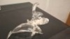 6 X PIECE SWAROVSKI GLASS FIGURINES DAMAGED LOT CONTAINING 1 X 1997 ANNUAL EDITION DRAGON - MISSING PART OF TAIL , 1 X DOLPHIN ON WAVE BROKEN , 1 X LITTLE RED RIDING HOOD - BROKEN ARM , 1 X WOLF - BROKEN LEG , 1 X COCKATOO BROKEN HEAD PIECE , 1 X MOUSE - 5