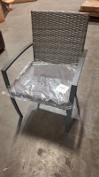 6 X BRAND NEW TUSCANY RATTAN GARDEN CHAIRS IN BOX IN GREY