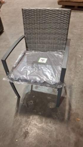 4 X BRAND NEW IN BOX TUSCANY RATTAN GARDEN CHAIRS IN GREY