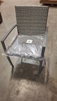 4 X BRAND NEW IN BOX TUSCANY RATTAN GARDEN CHAIRS IN GREY