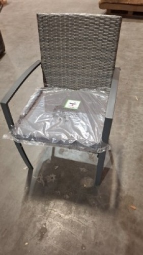 4 X BRAND NEW IN BOX TUSCANY RATTAN GARDEN CHAIRS IN GREY