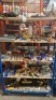 100 + MIXED LOT CONTAINING DEWALT HAMMER DRILL 110 V , BOSCH JIGSAW , VARIOUS TOOLS HAMMERS , ADJUSTABLE SPANNERS , FORGE MASTER SDS DRILL BITS 8.0 X 210 MM , PORTABLE WORK LIGHT ETC OVER 5 SHELFS