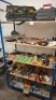 100 + MIXED LOT CONTAININING VARIOUS TOOLS SPANNERS SCREWDRIVERS AND ADJUSTABLE SPANNERS , STANLEY FAT MAN TOOL BAG , PARKSIDE AIR WEDGE SET , NEUTRADOL CAR ODOUR DESTOYERS ETC OVER 5 SHELFS