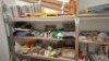 100 + MIXED LOT CONTAINING VARIOUS DOUBLE CYLINDERS IN BRASS , PATIO DOOR HANDLES , EVT SEALANTS , DOUBLE SNAP WEDGE SHIMS , AVIT COMFORT GRIP SCREWDRIVER SET , CROW BAR , HAMMERS , EURO CYLINDER MULTI POINT LOCK ETC OVER 6 SHELFS - 2