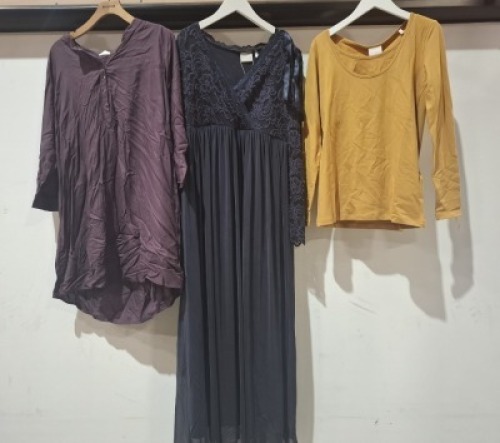 20 X BRAND NEW MIXED MAMALICIOUS CLOTHING LOT TO INCLUDE LEMMA TOPS - WOVEN TUNIC TOP- DENIM JEANS - MESH DRESS ETC ALL IN VARIOUS SIZES