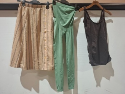 20 X BRAND NEW MIXED MAMALICIOUS CLOTHING LOT TO INCLUDE JEANNE LEGGINGS - ACTIVE LEGGINGS - SKIRT - TANK TOPS - ETC ALL IN VARIOUS SIZES