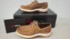 15 X PAIRS OF BRAND NEW GUL FALMOUTH LEATHER DECKSHOE IN TAN SIZE 4