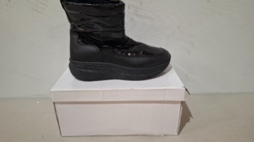 48 X PAIRS OF BRAND NEW BLACK SNOW BOOTS CHILDRENS IN SIZE 3