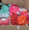 400 + BRAND NEW MIXED CLOTHING LOT CONTAINING GDG ACTUEL FLORAL DRESS IN SIZE IN SIZE LARGE , SOPHISTIC GREEN DRESS IN SIZE 5 , LEFON RED TOP IN SIZE 8 , GDG ACTUEL MULTI - COLOURED TOP IN SIZE M ETC IN 1 PALLET BOX