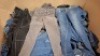 300 + BRAND NEW MIXED JEANS LOT CONTAINING, LILY SKINNY STILETTO JEANS IN GREY IN GREY IN SIZE 12, BDG SKATE JEANS IN BLACK IN SIZE 28, DENIM JEANS IN BLUE IN SIZE 18, ETC, (IN 1 PALLET BOX)