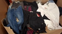 200 + BRAND NEW MIXED CRIMINAL DAMAGE TROUSERS LOT CONTAINING, ISHU LONDON TROUSERS IN CHEQUERED PINK AND GREEN IN SIZE 27, RV JEANS IN BEIGE IN SIZE 30, CRIMINAL DAMAGE ESSENTIAL JOGGERS IN DEEP TEAL IN SIZE M,ETC (IN 1 PALLET BOX)